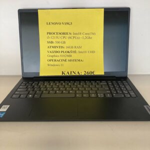 Nešiojamas kompiuteris Lenovo V15 G3