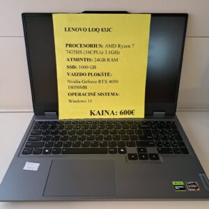 Nešiojamas kompiuteris LENOVO LOQ 83JC